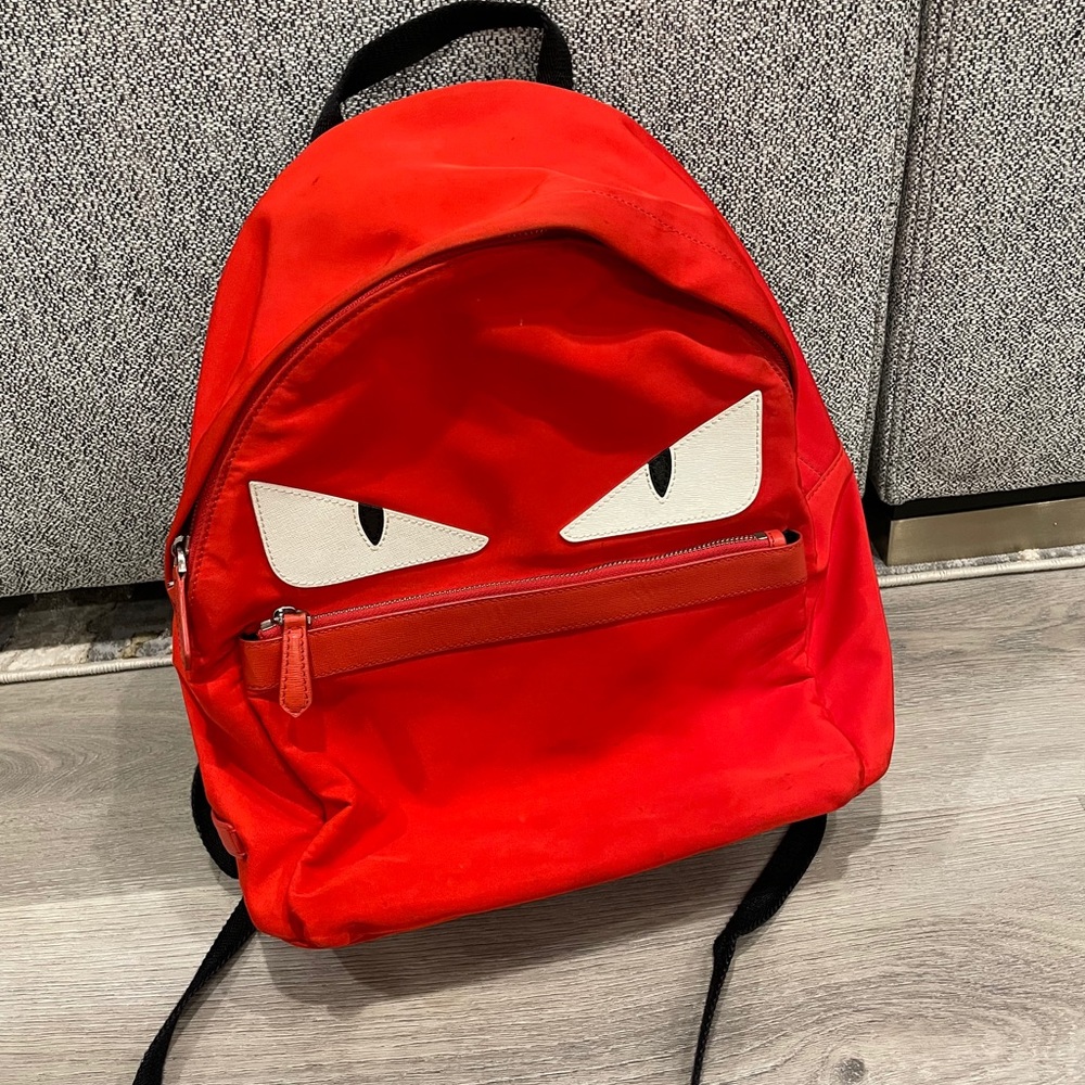 100% Authentic Fendi red monster backpack